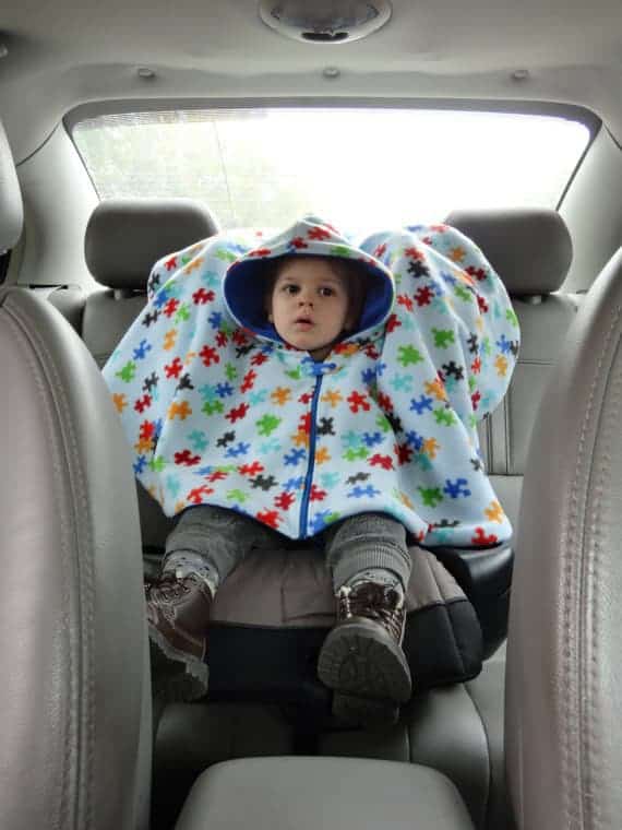 Hooded Car Seat Poncho
