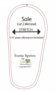 Footie Sprites Pattern- Kid’s Foot Adjustment